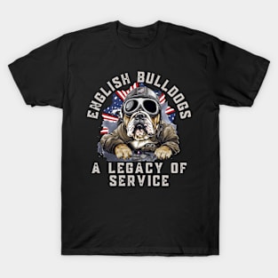 English Bulldogs A Legacy Of Service T-Shirt